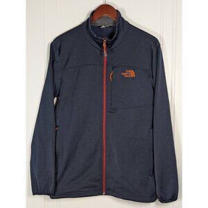 The North Face Mens Medium Softshell Jacket Mock Neck Blue Red Orange Full Zip